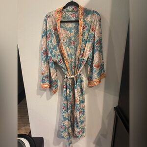 World Market Floral Robe -one size